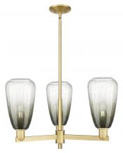 Innovations Lighting 716-3CR-SG-G480-6SL - Brookhaven Almond - 3 Light - 18 inch - Satin Gold - Flush Mount