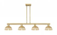 Innovations Lighting 716-4I-BB-NBD2-75-NAT - Natural Ballston Dome - 4 Light - 48 inch - Brushed Brass - Cord hung - Island Light