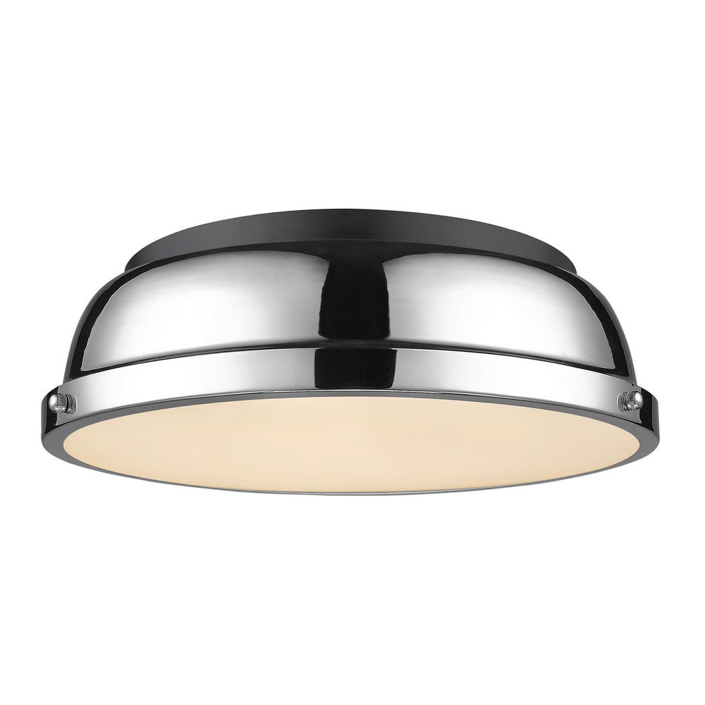 Duncan 1-Light Bath Vanity in Chrome with Clear Glass