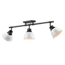 Golden 3602-3SF BLK-WH - Shepard Large Pendant in Modern Brass with Russet Clay