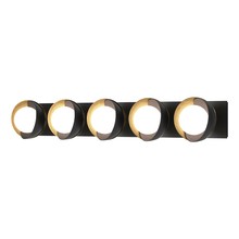 Hubbardton Forge 201379-SKT-10-86-GG0711 - Brooklyn 5-Light Straight Double Shade Bath Sconce