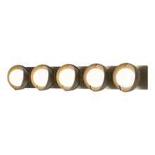 Hubbardton Forge 201379-SKT-84-86-GG0711 - Brooklyn 5-Light Straight Double Shade Bath Sconce