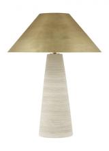 Visual Comfort & Co. Modern Collection 700PRTKRMCRNB-LED930 - Modern Karam dimmable LED Large Table Lamp in a Natural Brass/Gold Colored finish