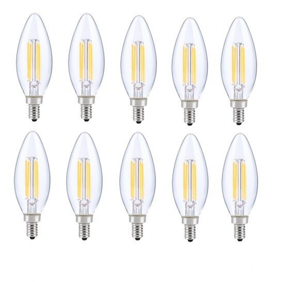 LED E12 CANDELABRA, BLUNT TIP, 3000K, 300 degree, CRI80, ES, UL, 6W, 60W EQUIVALENT, 15000HRS