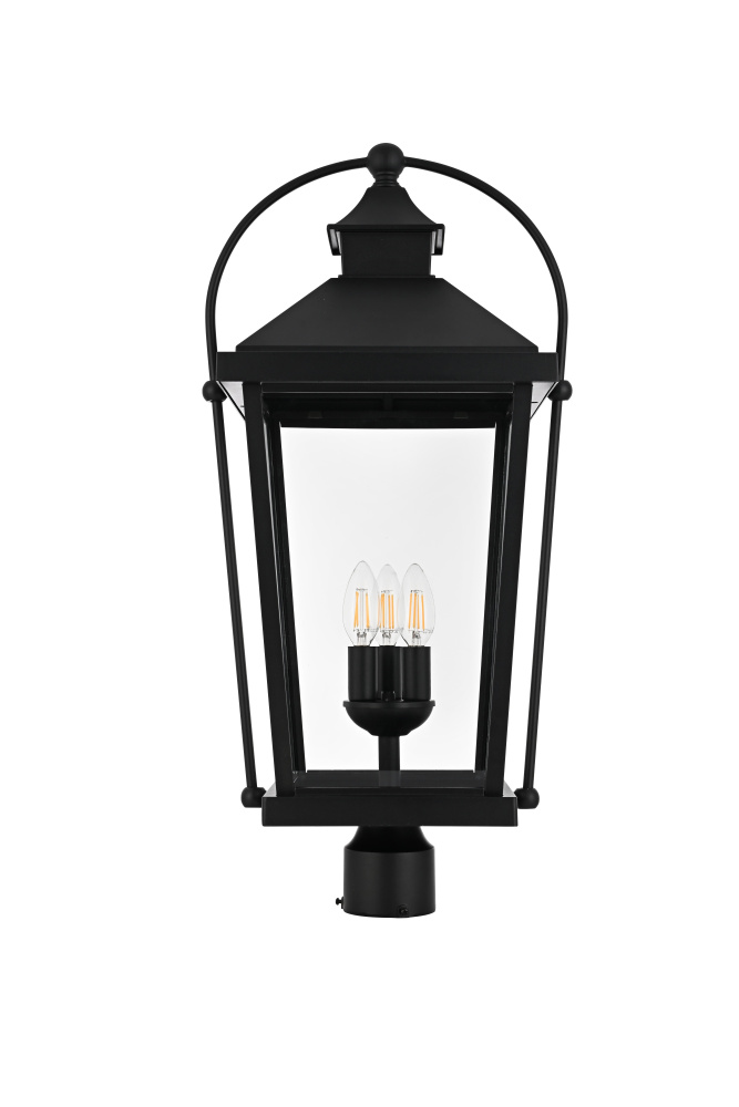 Pole Light W13.3"xD11"xH26.8" Lt3/E12/40W Black