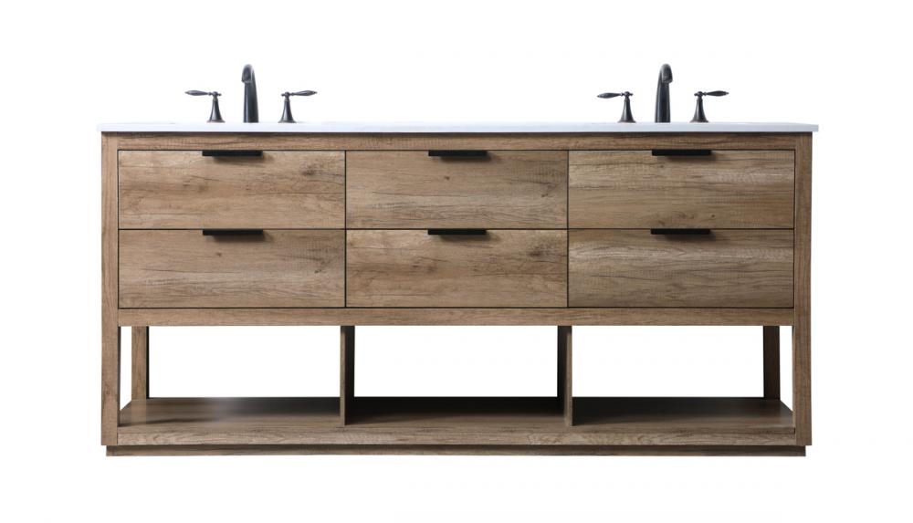 Vanity Cabinet 4Dw 72x22x34 Natural Oak