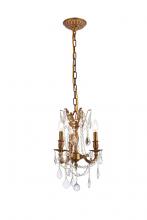 Elegant 9203D13FG/RC - Rosalia 3 light French Gold Pendant Clear Royal Cut Crystal