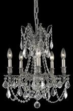 Elegant 9205D18PW/RC - Rosalia 5 light Pewter Pendant Clear Royal Cut Crystal