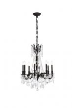 Elegant 9208D24DB/RC - Rosalia 8 light Dark Bronze Chandelier Clear Royal Cut Crystal
