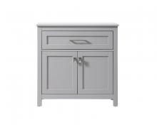 Elegant SC013030GR - 30 Inch Wide Bathroom Storage Freestanding Cabinet In Grey